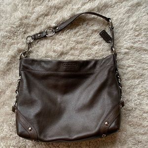 Coach brown leather bag never used